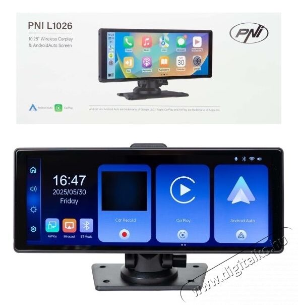 PNI L1026 10,26 h&uuml;velykes aut&oacute;monitor Aut&oacute;hifi / Aut&oacute; felszerel&eacute;s - Aut&oacute;s monitor / DVD - Aut&oacute;s monitor / DVD - 535545