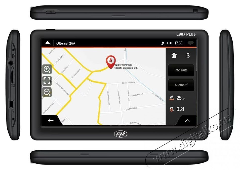 PNI L807 PLUS GPS navig&aacute;ci&oacute;s rendszer Aut&oacute;hifi / Aut&oacute; felszerel&eacute;s - Aut&oacute;s / aut&oacute;hifi kieg&eacute;sz&iacute;tő - Egy&eacute;b aut&oacute;s kieg&eacute;sz&iacute;tő - 535537