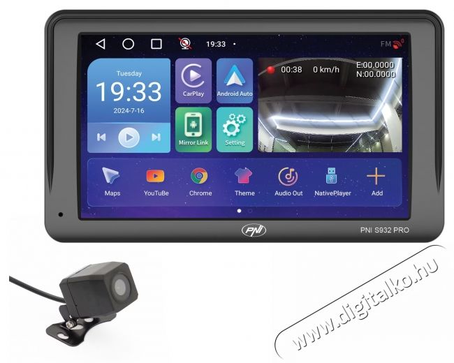PNI S932 PRO GPS navig&aacute;ci&oacute;s rendszer be&eacute;p&iacute;tett DVR-rel Aut&oacute;hifi / Aut&oacute; felszerel&eacute;s - GPS navig&aacute;ci&oacute; - GPS navig&aacute;ci&oacute; - 535521