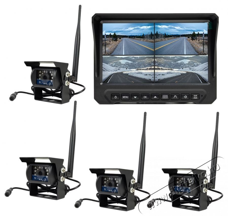 PNI TRK504 vezet&eacute;k n&eacute;lk&uuml;li vide&oacute;megfigyelő k&eacute;szlet teheraut&oacute; DVR-hez LCD monitorral &eacute;s 4 kamer&aacute;val Fot&oacute;-Vide&oacute; kieg&eacute;sz&iacute;tők - Egy&eacute;b fot&oacute;-vide&oacute; kieg&eacute;sz&iacute;tő - Egy&eacute;b - 535544