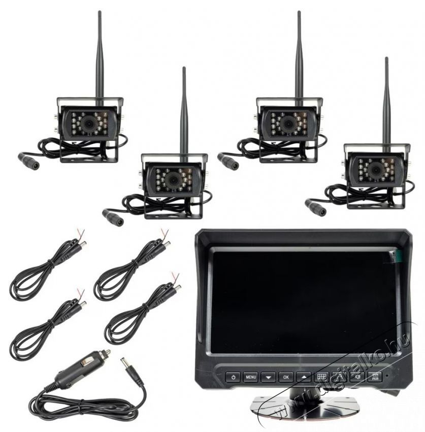 PNI TRK504 vezet&eacute;k n&eacute;lk&uuml;li vide&oacute;megfigyelő k&eacute;szlet teheraut&oacute; DVR-hez LCD monitorral &eacute;s 4 kamer&aacute;val Fot&oacute;-Vide&oacute; kieg&eacute;sz&iacute;tők - Egy&eacute;b fot&oacute;-vide&oacute; kieg&eacute;sz&iacute;tő - Egy&eacute;b - 535544