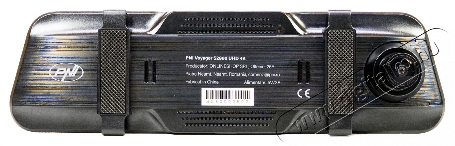 PNI Voyager S2800 UHD 4K 170&deg;-os aut&oacute;s DVR kamera visszapillant&oacute; t&uuml;k&ouml;rbe &eacute;p&iacute;tett F&eacute;nyk&eacute;pezőg&eacute;p / kamera - Aut&oacute;s fed&eacute;lzeti kamera - 535523