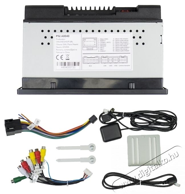 PNI A8040 aut&oacute;s multim&eacute;dia lej&aacute;tsz&oacute; Android 13-mal Aut&oacute;hifi / Aut&oacute; felszerel&eacute;s - Aut&oacute;r&aacute;di&oacute; fejegys&eacute;g - Aut&oacute;r&aacute;di&oacute; fejegys&eacute;g - 535574