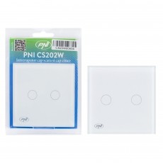 PNI L&eacute;tras fejkapcsol&oacute; &eacute;s dupla keresztfejes kapcsol&oacute; CS202W &uuml;veg&eacute;rintkezővel, feh&eacute;r LED jelzővel, 800W / kapcsol&oacute; H&aacute;ztart&aacute;s / Otthon / K&uuml;lt&eacute;r - Vil&aacute;g&iacute;t&aacute;s / elektromoss&aacute;g - L&aacute;mpa kieg&eacute;sz&iacute;tő - 540479
