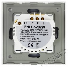 PNI L&eacute;tras fejkapcsol&oacute; &eacute;s dupla keresztfejes kapcsol&oacute; CS202W &uuml;veg&eacute;rintkezővel, feh&eacute;r LED jelzővel, 800W / kapcsol&oacute; H&aacute;ztart&aacute;s / Otthon / K&uuml;lt&eacute;r - Vil&aacute;g&iacute;t&aacute;s / elektromoss&aacute;g - L&aacute;mpa kieg&eacute;sz&iacute;tő - 540479