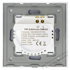 PNI SafeHome DIM101 egyszerű kapcsol&oacute; &eacute;rint&eacute;ssel &eacute;s f&eacute;nyerő-szab&aacute;lyz&oacute;val, 1X700W, fesz&uuml;lts&eacute;g alatt, nulla n&eacute;lk&uuml;l, &uuml;veg, feh&eacute;r H&aacute;ztart&aacute;s / Otthon / K&uuml;lt&eacute;r - Vil&aacute;g&iacute;t&aacute;s / elektromoss&aacute;g - L&aacute;mpa kieg&eacute;sz&iacute;tő - 540478