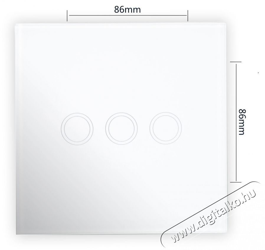 PNI SH303 H&aacute;rom r&eacute;szes kapcsol&oacute;, &uuml;veghat&aacute;s, &eacute;rintőpanel, led jelzővel, feh&eacute;r H&aacute;ztart&aacute;s / Otthon / K&uuml;lt&eacute;r - Vil&aacute;g&iacute;t&aacute;s / elektromoss&aacute;g - L&aacute;mpa kieg&eacute;sz&iacute;tő - 540475