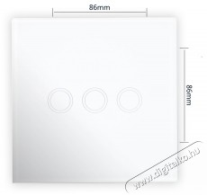 PNI SH303 H&aacute;rom r&eacute;szes kapcsol&oacute;, &uuml;veghat&aacute;s, &eacute;rintőpanel, led jelzővel, feh&eacute;r H&aacute;ztart&aacute;s / Otthon / K&uuml;lt&eacute;r - Vil&aacute;g&iacute;t&aacute;s / elektromoss&aacute;g - L&aacute;mpa kieg&eacute;sz&iacute;tő - 540475