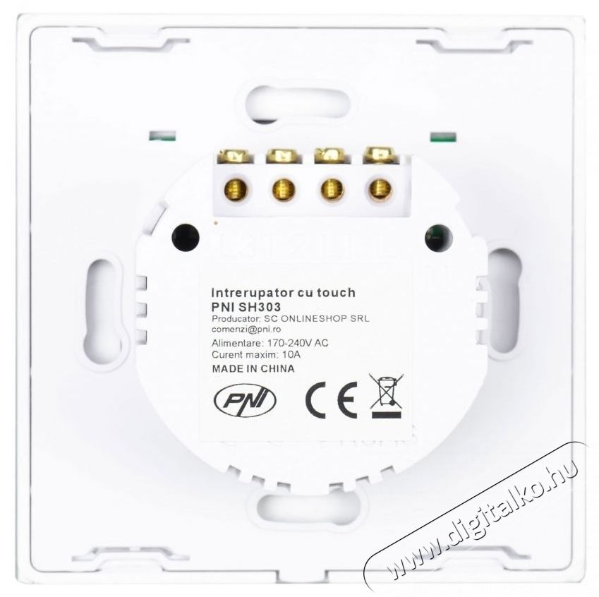 PNI SH303 H&aacute;rom r&eacute;szes kapcsol&oacute;, &uuml;veghat&aacute;s, &eacute;rintőpanel, led jelzővel, feh&eacute;r H&aacute;ztart&aacute;s / Otthon / K&uuml;lt&eacute;r - Vil&aacute;g&iacute;t&aacute;s / elektromoss&aacute;g - L&aacute;mpa kieg&eacute;sz&iacute;tő - 540475