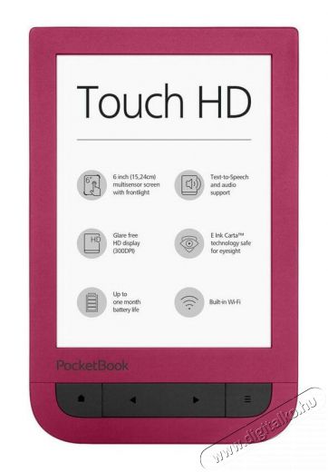 Pocketbook PB631-R-WW Touch HD E-Book olvasó - rubinvörös Mobil / Kommunikáció / Smart - E-book olvasó - 337530