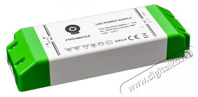 POS POWER FTPC100V12-E 12V/8.33A 100W IP20 gazdaságos LED tápegység Háztartás / Otthon / Kültér - Világítás / elektromosság - Lámpa kiegészítő - 396421