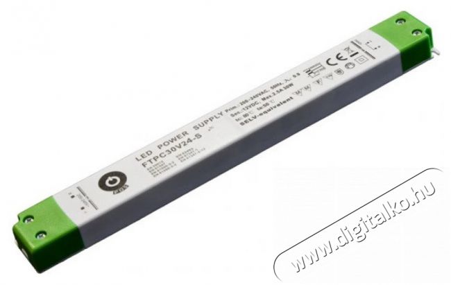 POS POWER FTPC30V24-S 24V/1.25A 30W IP20 vékony LED tápegység Háztartás / Otthon / Kültér - Világítás / elektromosság - Lámpa kiegészítő - 396386