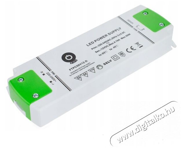 POS POWER FTPC50V12-D 12V/5A 50W IP20 szabályozható LED tápegység Háztartás / Otthon / Kültér - Világítás / elektromosság - Lámpa kiegészítő - 396405