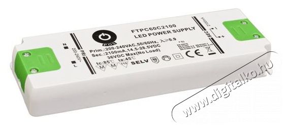 POS POWER FTPC60C2100 2100mA/14.5~28.5V 59,8W IP20 LED tápegység Háztartás / Otthon / Kültér - Világítás / elektromosság - Lámpa kiegészítő - 396410