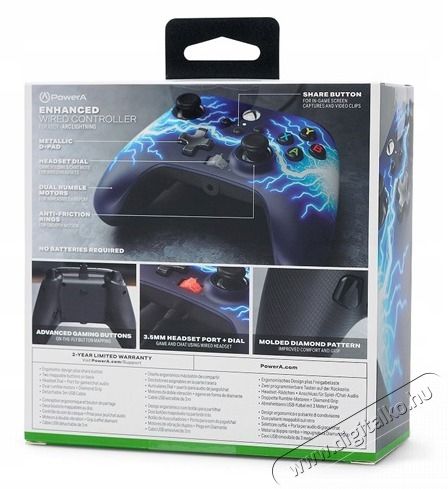 POWERA EnWired Xbox Series X|S / Xbox One vezet&eacute;kes Arc Lightning kontroller Iroda &eacute;s sz&aacute;m&iacute;t&aacute;stechnika - J&aacute;t&eacute;k konzol - Kontroller - 437361