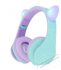PowerLocus P2 Kids Cat Ears Purple/Teal Audio-Video / Hifi / Multimédia - Fül és Fejhallgatók - Fejhallgató - 510160
