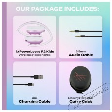 PowerLocus P2 Kids Purple/White Audio-Video / Hifi / Multimédia - Fül és Fejhallgatók - Fejhallgató - 510168