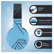 PowerLocus P1 Kids Black/Blue Audio-Video / Hifi / Multimédia - Fül és Fejhallgatók - Fejhallgató mikrofonnal / headset - 525685