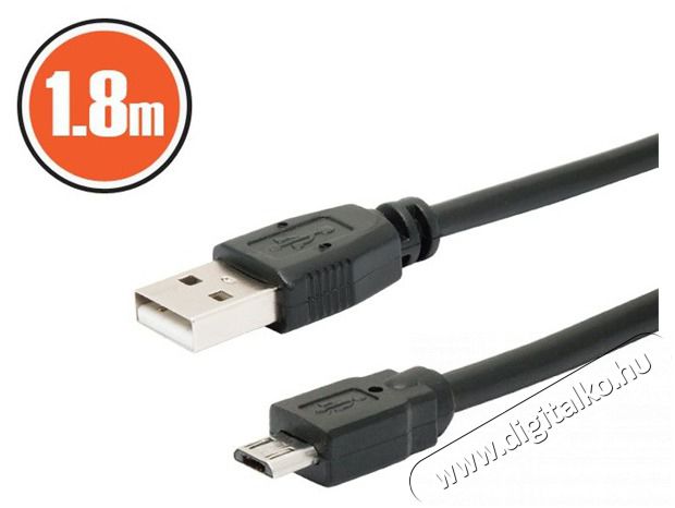 PRC USB 2.0 A - B micro 1,8m kábel Tv kiegészítők - Kábel / csatlakozó - USB kábel - 389635