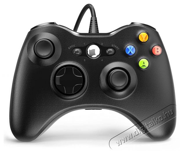 PRC Vezetékes Xbox 360/PC fekete kontroller Iroda és számítástechnika - Számítógép tartozék - PC kontroller - 389482