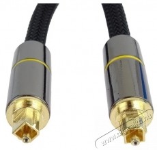 PremiumCord Toslink, OD:7mm, Gold-metal design   Nylon 1m audio k&aacute;bel Fot&oacute;-Vide&oacute; kieg&eacute;sz&iacute;tők - K&aacute;bel - Audio-video k&aacute;bel - 532094