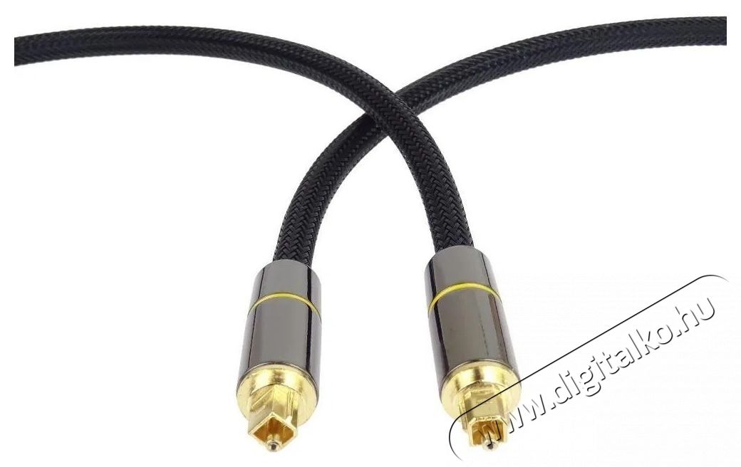 PremiumCord Toslink, OD:7mm, Gold-metal design   Nylon 1m audio k&aacute;bel Fot&oacute;-Vide&oacute; kieg&eacute;sz&iacute;tők - K&aacute;bel - Audio-video k&aacute;bel - 532094