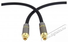 PremiumCord Toslink, OD:7mm, Gold-metal design   Nylon 1m audio k&aacute;bel Fot&oacute;-Vide&oacute; kieg&eacute;sz&iacute;tők - K&aacute;bel - Audio-video k&aacute;bel - 532094