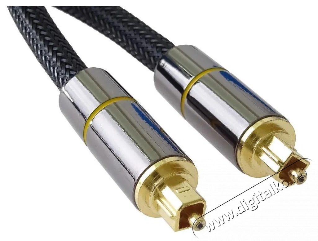 PremiumCord Toslink, OD:7mm, Gold-metal design   Nylon 1m audio k&aacute;bel Fot&oacute;-Vide&oacute; kieg&eacute;sz&iacute;tők - K&aacute;bel - Audio-video k&aacute;bel - 532094