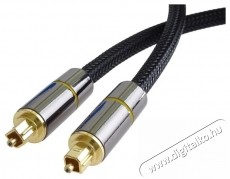 PremiumCord Toslink, OD:7mm, Gold-metal design   Nylon 1m audio k&aacute;bel Fot&oacute;-Vide&oacute; kieg&eacute;sz&iacute;tők - K&aacute;bel - Audio-video k&aacute;bel - 532094