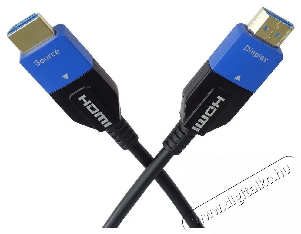 PremiumCord Ultra High Speed HDMI 2.1 AOC sz&aacute;loptikai k&aacute;bel 8K 60Hz, aranyozott csatlakoz&oacute;k 30 m videok&aacute;bel 30m Tv kieg&eacute;sz&iacute;tők - K&aacute;bel / csatlakoz&oacute; - Hdmi k&aacute;bel - 532095