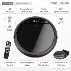 ProfiCare PC-BSR 3043 Robotporszívó - antracit Háztartás / Otthon / Kültér - Porszívó / takarítógép - Robotporszívó - 359622
