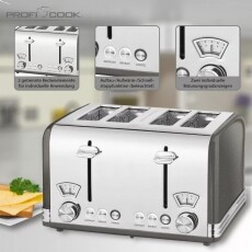 Proficook PC-TA 1194 Kenyérpirító - antracit Konyhai termékek - Konyhai kisgép (sütés / főzés / hűtés / ételkészítés) - Kenyérpirító - 364176