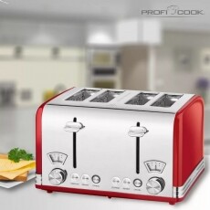 Proficook PC-TA 1194 kenyérpirító - piros Konyhai termékek - Konyhai kisgép (sütés / főzés / hűtés / ételkészítés) - Kenyérpirító - 364175