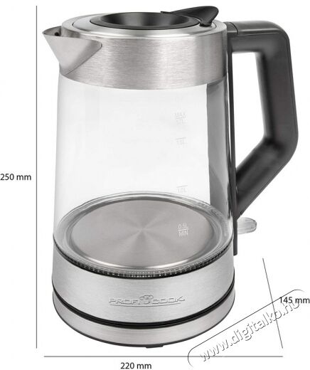 Proficook PC-WKS 1190 G vízforraló - inox Konyhai termékek - Vízforraló / teafőző - 364174