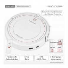 ProfiCare PC-BSR 3042 Robotporszívó - fehér Háztartás / Otthon / Kültér - Porszívó / takarítógép - Robotporszívó - 359621