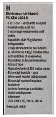 Proficook PC-KSW 1021 kávédaráló Konyhai termékek - Kávéfőző / kávéörlő / kiegészítő - Kávédaráló / őrlő - 348001