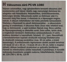 Proficook PC-VK 1080 vákuumfóliázó gép Konyhai termékek - Fóliahegesztő - Fóliahegesztő - 348017