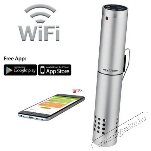 Proficook PC-SV 1159 Silber Sous vide keringetőkerék Konyhai termékek - Konyhai kisgép (sütés / főzés / hűtés / ételkészítés) - Sous Vide főző - 360581