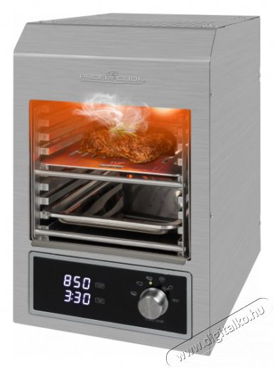 Proficook PC-EBG 1201 elektromos grill - inox Konyhai termékek - Sütő-főzőlap, tűzhely (szabadonálló) - Mini sütő / mini grill / mini konyha - 359618