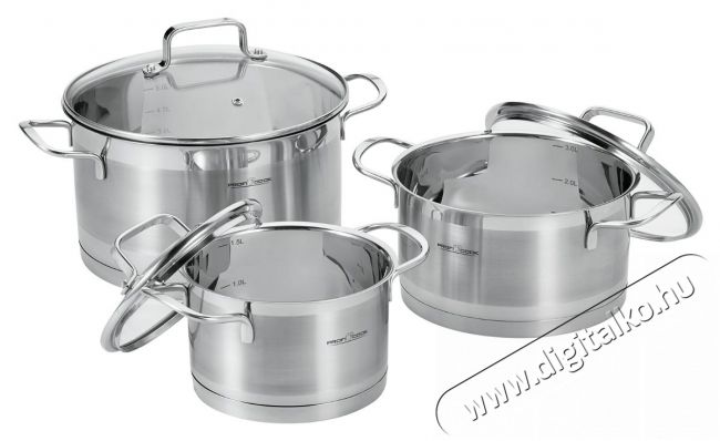 Proficook PC-KTS 1223 inox edénykészlet 6db Konyhai termékek - Edény - Edény készlet - 374772