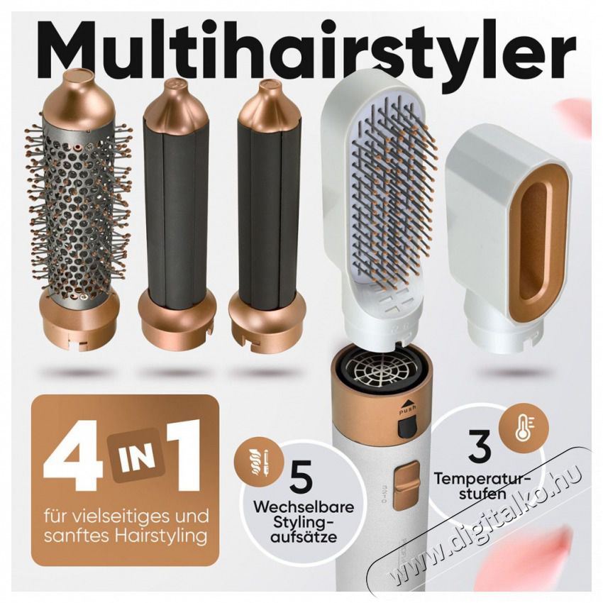 ProfiCare PC-HAS 3132 wei&szlig;-ros&eacute; 1000W hajform&aacute;z&oacute; Sz&eacute;ps&eacute;g&aacute;pol&aacute;s / Eg&eacute;szs&eacute;g - Haj&aacute;pol&aacute;s - Meleglevegős hajform&aacute;z&oacute; - 513296