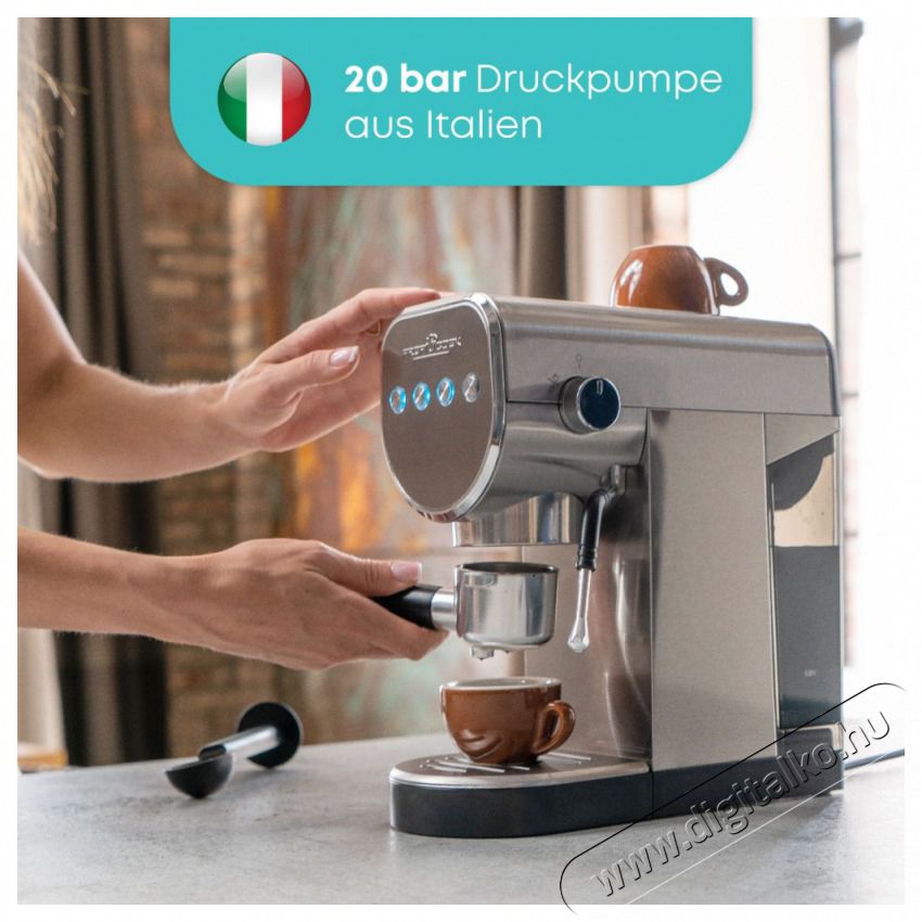 Proficook PC-ES/KA 1265 inox k&aacute;v&eacute;főző Konyhai term&eacute;kek - K&aacute;v&eacute;főző / k&aacute;v&eacute;&ouml;rlő / kieg&eacute;sz&iacute;tő - Pressz&oacute; k&aacute;v&eacute;főző - 513297