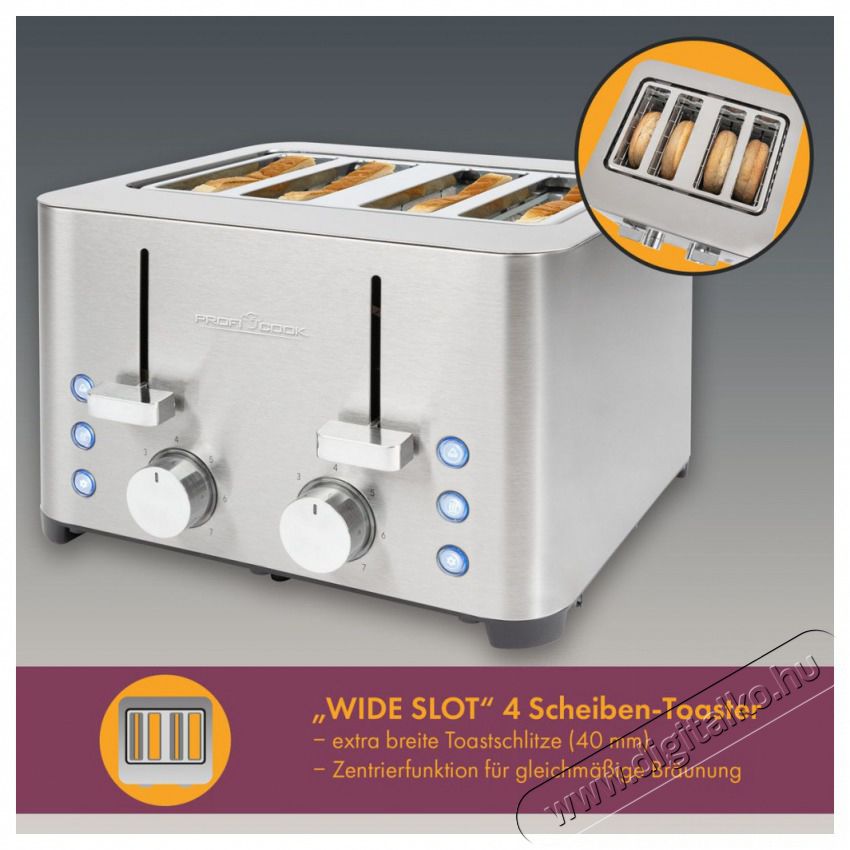 Proficook PC-TA 1252 inox keny&eacute;rpir&iacute;t&oacute; Konyhai term&eacute;kek - Konyhai kisg&eacute;p (s&uuml;t&eacute;s / főz&eacute;s / hűt&eacute;s / &eacute;telk&eacute;sz&iacute;t&eacute;s) - Keny&eacute;rpir&iacute;t&oacute; - 513295