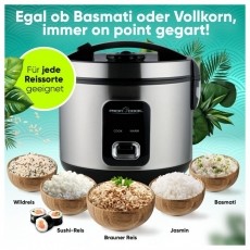 Proficook PC-RK 1285 rizsfőző rozsdamentes ac&eacute;l Konyhai term&eacute;kek - Konyhai kisg&eacute;p (s&uuml;t&eacute;s / főz&eacute;s / hűt&eacute;s / &eacute;telk&eacute;sz&iacute;t&eacute;s) - Rizsfőző - 531152
