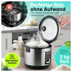 Proficook PC-RK 1285 rizsfőző rozsdamentes ac&eacute;l Konyhai term&eacute;kek - Konyhai kisg&eacute;p (s&uuml;t&eacute;s / főz&eacute;s / hűt&eacute;s / &eacute;telk&eacute;sz&iacute;t&eacute;s) - Rizsfőző - 531152