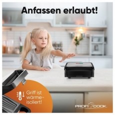 Proficook PC-ST 1297 szendvics keny&eacute;rpir&iacute;t&oacute; rozsdamentes ac&eacute;l Konyhai term&eacute;kek - Konyhai kisg&eacute;p (s&uuml;t&eacute;s / főz&eacute;s / hűt&eacute;s / &eacute;telk&eacute;sz&iacute;t&eacute;s) - Melegszendvics / gofri s&uuml;tő - 531150