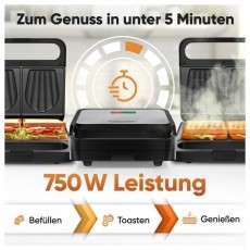 Proficook PC-ST 1297 szendvics keny&eacute;rpir&iacute;t&oacute; rozsdamentes ac&eacute;l Konyhai term&eacute;kek - Konyhai kisg&eacute;p (s&uuml;t&eacute;s / főz&eacute;s / hűt&eacute;s / &eacute;telk&eacute;sz&iacute;t&eacute;s) - Melegszendvics / gofri s&uuml;tő - 531150