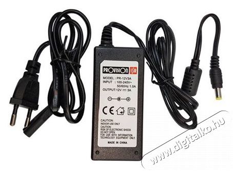 Provision-ISR PR-12V3A 12VDC/3A kapcsolóüzemű tápegység Háztartás / Otthon / Kültér - Biztonságtechnika - Kiegészítő - 449990