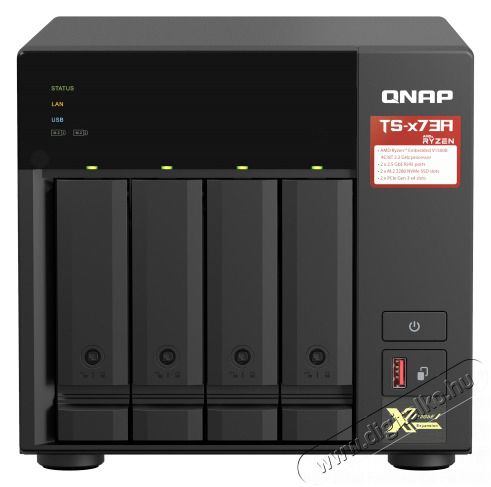 QNAP TS-473A-8G 4x SSD/HDD NAS Hálózati adattároló Iroda és számítástechnika - 0Adattároló / merevlemez - Kiegészítő - 396767