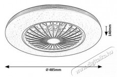 RÁBALUX Dalfon2 71330 ventilátorral Háztartás / Otthon / Kültér - Ventilátor / Légkondicionáló - Fali / mennyezeti ventilátor - 512221